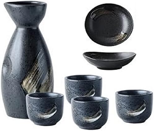 Conjunto de saquê japonês tradicional - garrafa de saquê - 4 SAKI CUP Conjunto - Conjunto de presentes de