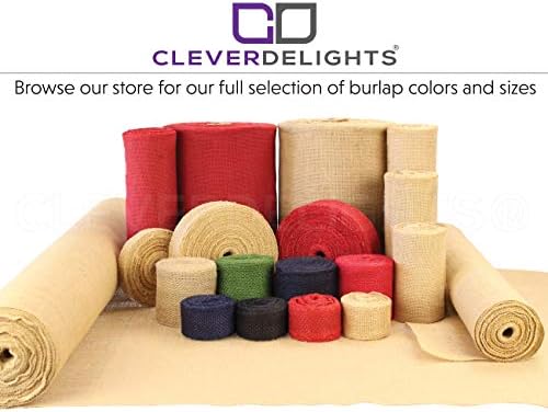 Lights CleverDelights 24 Premium Burlap Roll - 10 jardas - Bordas acabadas - tecido de abra de juta natural de tecela