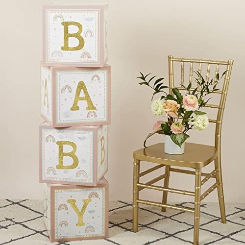 Kate Aspen Boho Rainbow Baby Block Box Photo Prop Decoration & Nursery Décor