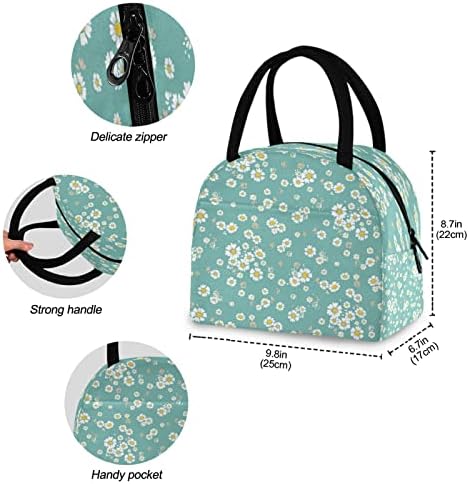 Lancheiras com estampa de estampa floral para homens/mulheres almoço reutilizável Tote bolsa cooler lancheira
