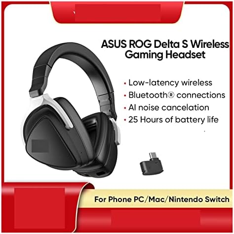 Fone de ouvido para jogos delta Lightweig com fones de ouvido sem fio de baixa latência de 2,4 GHz compatíveis com telefone/pc // PlayStation Nintendo Switch
