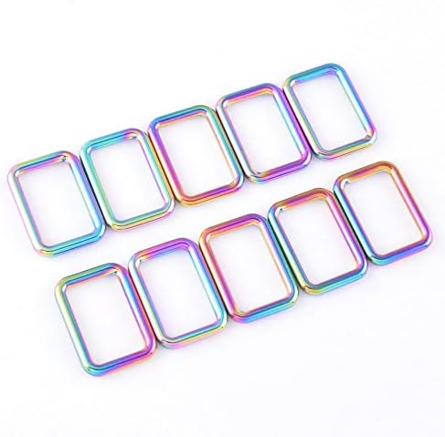 Ringue de arco -íris Ringos de fivela de fivela de fivela de fivela 1 Conector quadrado do ajustador