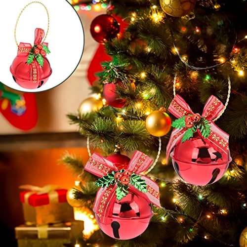 Didiseaon Decorações de Natal Ornamentos de campainha de natal Metal Christmas Tree Sleigh Snifs Pingente