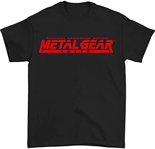 Metal Gear Solid Shirt Graphic Cotton Fashion Game T-shirts Top Black
