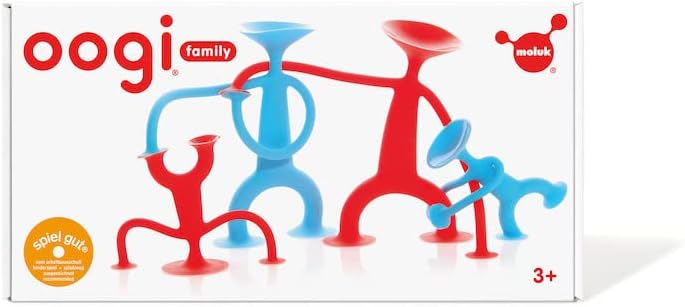 Família Fat Brain Toys Oogi por Moluk - Red + Blue - Família Oogi por Moluk - Vermelho; Jogo imaginativo azul
