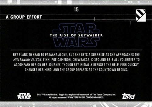 2020 Topps Star Wars The Rise of Skywalker Série 215 Um cartão de negociação de esforços em grupo