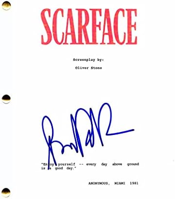 Brian de Palma assinou autógrafo scarface script completo - Al Pacino, The Intocables, Carrie, vestido