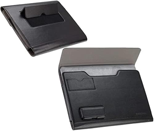 Broonel Black Leather Folio Case - Compatível com HP Pavilion X360 14 -EK1010NA 14 Laptop conversível