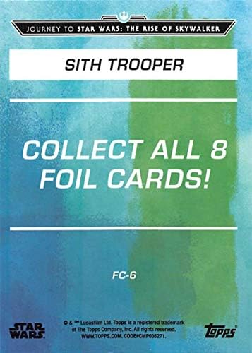 2019 Topps Star Wars Journey to Rise of Skywalker Cartão de caráter FC-6 Sith Trooper Trading Card