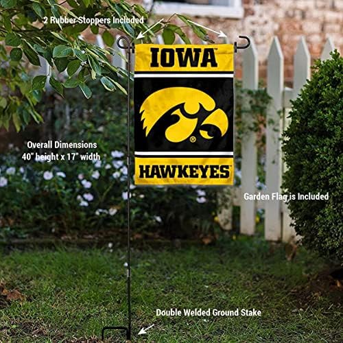 Iowa Hawkeyes Garden Bandle and Flag Stand Stand Setent