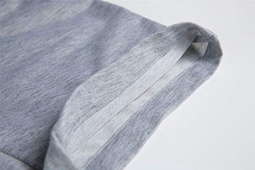 Andongnywell Men's Solid Color Comfort Workout Shorts com bolsos Cisões de algodão curta de algodão
