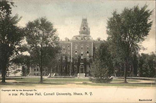 Universidade de Cornell - McGraw Hall Ithaca, New York NY Original Antique Postcard