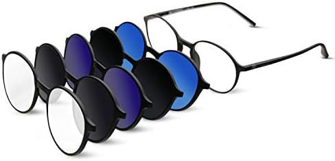 Óculos de sol magnéticos de Bauhaus prendem para homens e mulheres UV400 polarizados retro redondos anti-Glare