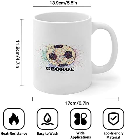 Personalize canecas brancas canecas de caneca de futebol para ele, Copa do Mundo 2022 Mockup Coffee