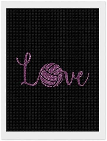 Love Volleyball Diamond Painting Kit Pictures Diy Full Drill Acessórios para casa Presente para