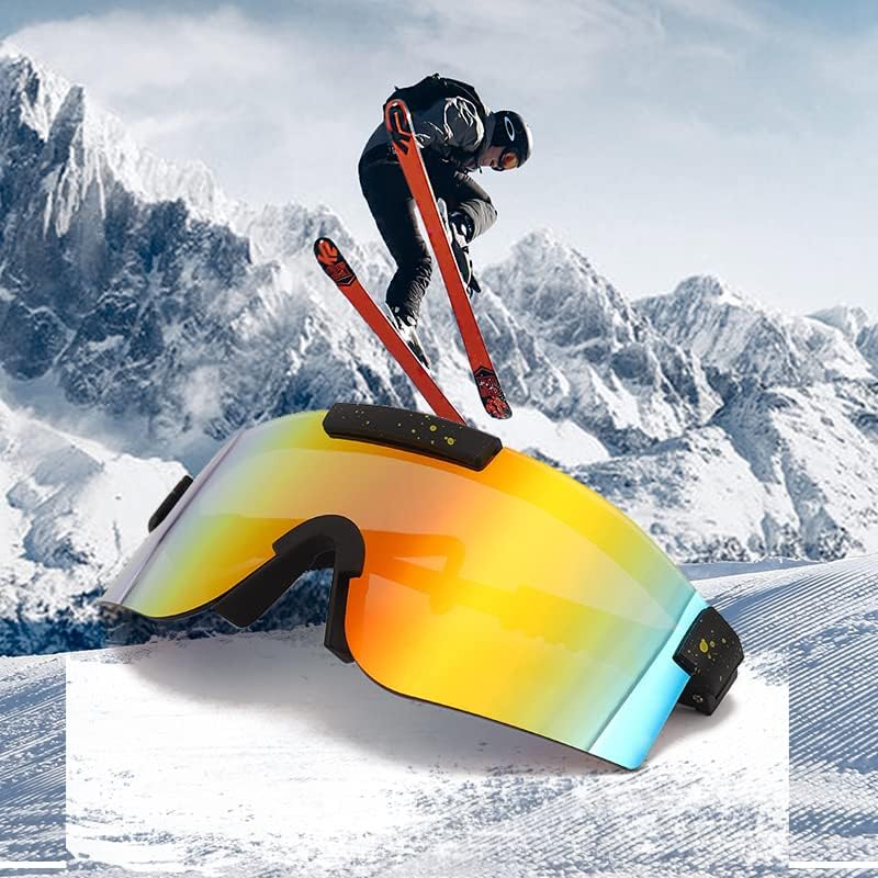 MediaSet Sports Sports Polarized Sunglasses, óculos de proteção UV400, óculos à prova de vento, para condução de esqui ao ar livre de ciclismo ao ar livre
