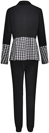 Jaqueta casual de 2pc feminino de Xiloccer Mulher calças de negócios de capa longa de manga longa+ casacos