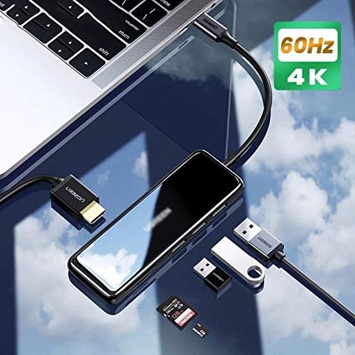 Slsfjlkj USB C Hub 4K@60Hz/30Hz Tipo-C para HDMI Multi USB 3.0 Adaptador USB-C 3.1 Porta dividida