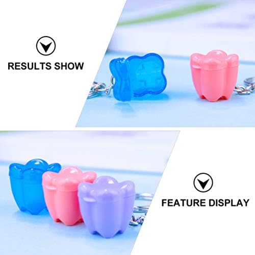 Nuobesty 5pcs plástico dentes de dentes de dente de bebê de dentes de fada de dentes de dentes portátil caixa de armazenamento de dentes portátil de dente de dentes de dentes de dentes economiza para manter a memória da infância