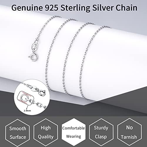 Jewlpire 925 Sterling Silver Chain Chain Chain For Women Girls Girls 1mm Chain Chain Chain Colar