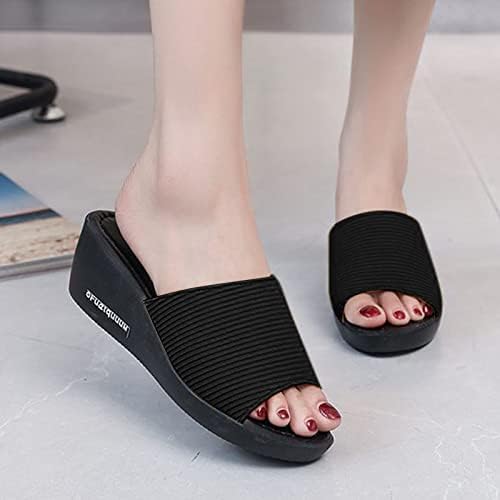 Flipers de verão para mulheres sandálias planas abertas para mulheres chinelos de dedo do pé para feminino