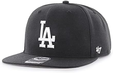 '47 Los Angeles Dodgers Men feminino com certeza tiro o capitão Snapback ajustável Black/White Hat