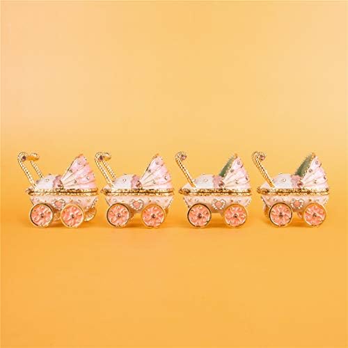 Yu Feng Baby Pink Carriage carrinho de carrinho de jóias Caixa de bugigangas bejeweled box box