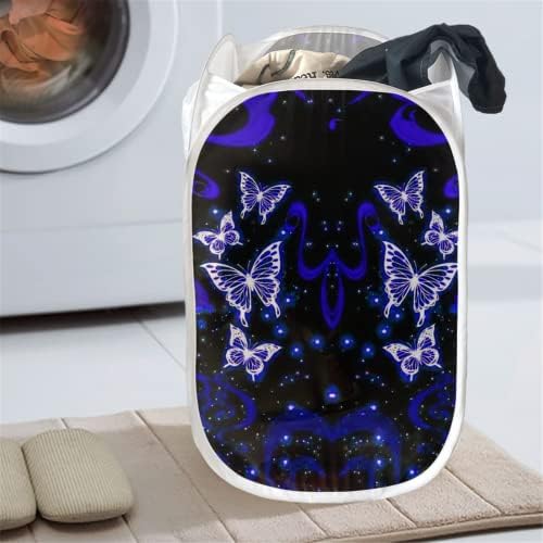Frestree Butterflies Rapazina cesto de tecido à prova d'água de lavanderia de lavanderia dobra de cesta