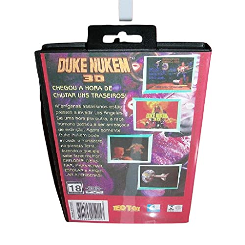 Aditi Duke Nukem 3d Japan Capa com caixa e manual para MD Megadrive Gênesis Console de videogame