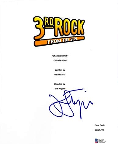 John Lithgow Authentic assinou o 3º rock da capa do script da TV Sun Bas H13016