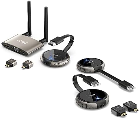 Transmissor HDMI sem fio e receptor 4K 2 Conjuntos, Extender HDMI VGA para PC, laptop, telefone,