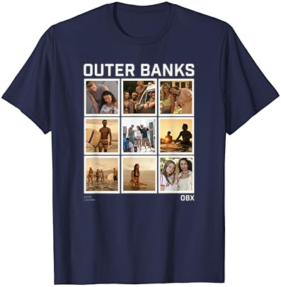 T-shirt de colagem do painel de fotografias de bancos externos