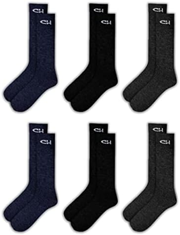 Chorap 6 -Pack de meias de vestido sólido para homens - meias de vestido de cores variadas, meias