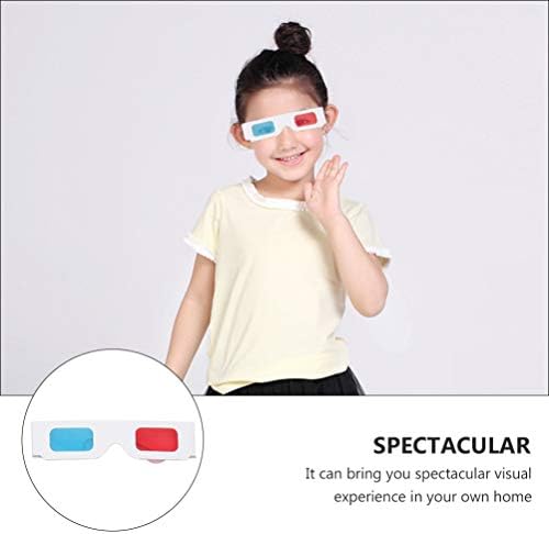 Óculos 3D de Solustre 100pcs 3d copos vermelha anaglyfo papel anaglypy copos vermelha azul branco moldura