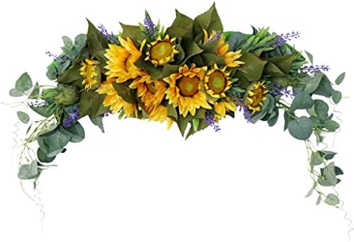 Zhyh Simulação Sunflower Frieze Decoração Cadeira de Back Flor Flor Home Decoração de Decoração