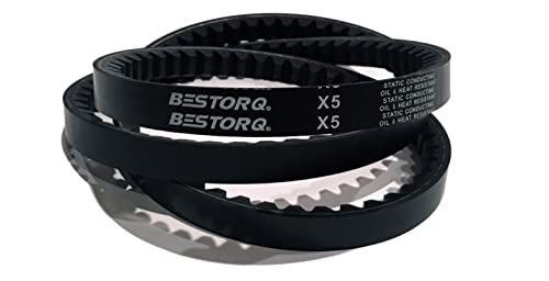 BETORQ 3VX355 Belt de borracha, borda crua/devagar, preto, 35,5 comprimento x 0,38 largura x 0,32 altura,