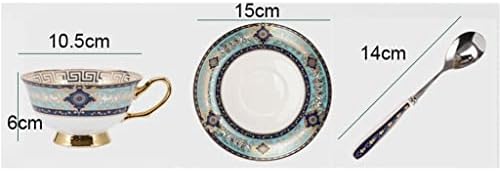 MJWDP Color de ouro pintado de osso China Conjunto de café Cerâmica Conjunto de chá de cerâmica Copo de caneca