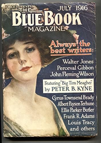Livro azul de julho de 1916 Rare Pulp Magazine-Albert Payson Terhune