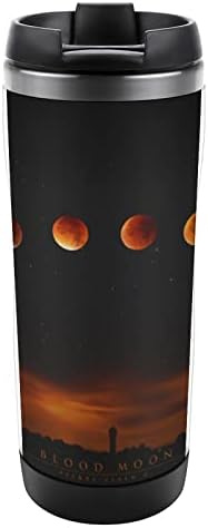 Lunar Eclipse Coffee Caneca Tumbler de 380 ml de aço inoxidável com tampa de água com tampa de água