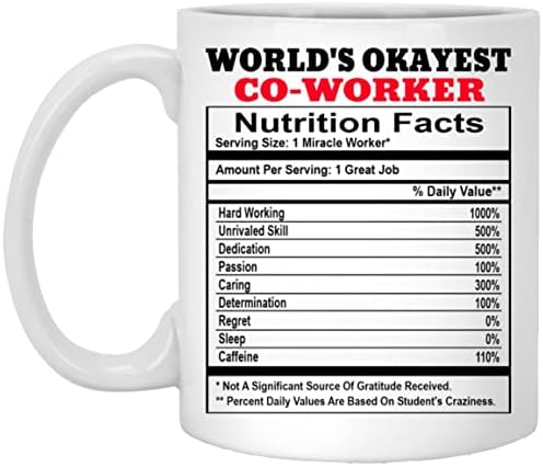 Subin Shop World World mais ok-work nutrific fatos caneca de café, caneca engraçada de colega de