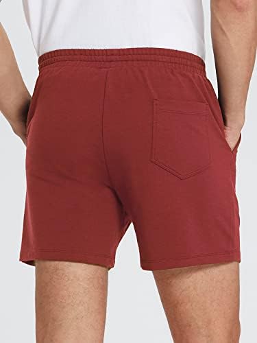 Shorts atléticos de shorts de 5,5 '' da Baleaf Men com bolso com zíper acima do suor de joelho casual