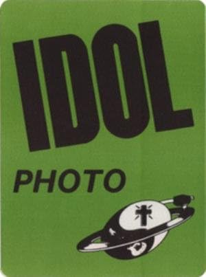 Billy Idol 1986 Tour nos bastidores da foto verde