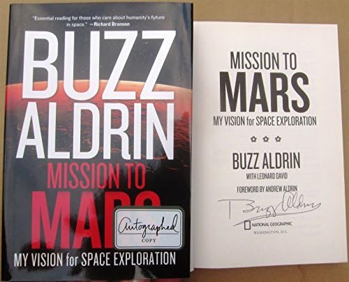 Buzz Aldrin assinou missão de livro para Marte Apollo 11 2º homem na lua Beckett Bas