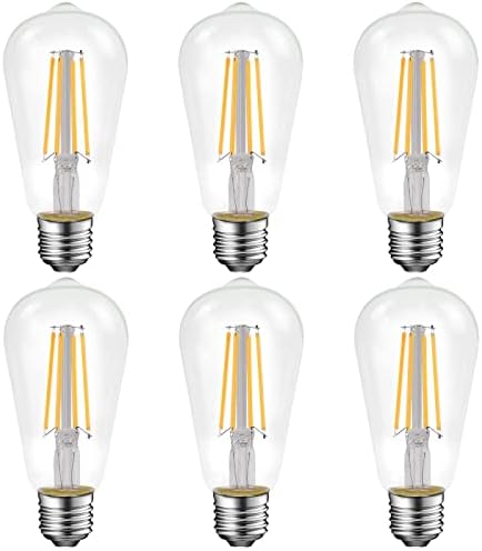 Lâmpadas de filamento de LED de LED de ST18 energéticos, alto brilho, 7W, 60 watts equivalente, ST58, 2700k branco