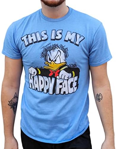Donald Duck zangado mal-humorado esta é a minha camiseta de rosto feliz