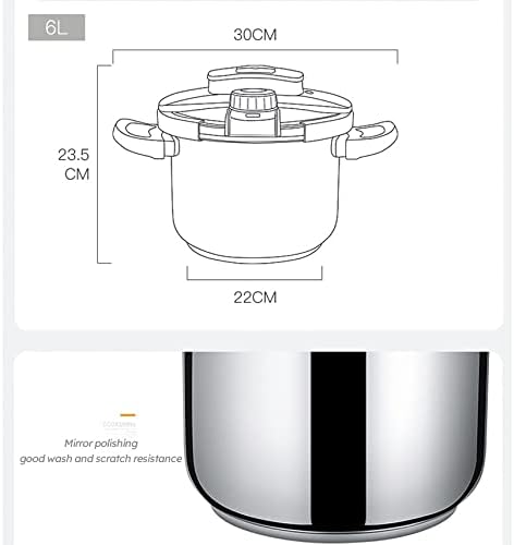 Wetyg Aço inoxidável Pressão panela de panela de panelas de sopa de sopa Pote de vapor para todos os