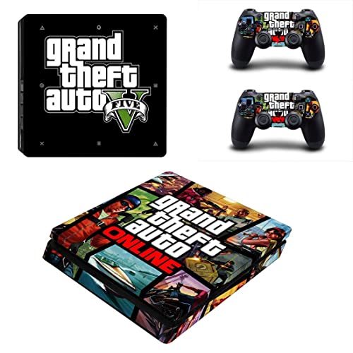 Game Grand GTA Roubo e Bauto PS4 ou Ps5 Skin Skin para PlayStation 4 ou 5 Console e 2 controladores