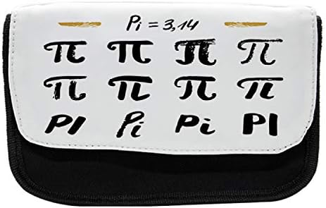 Caixa de lápis de Ambesonne Pi, Arte do Número de Ciência do Conceito Matemática, Saco de Lápis de Caneta com