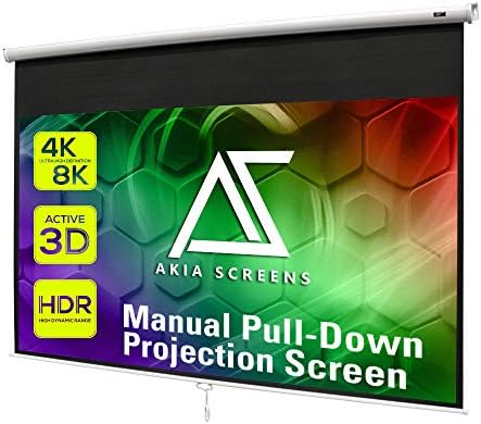 Akia Screels Screen de 100 polegadas Tela Placada Manual B 16: 9 8K 4K HD 3D Montagem de parede