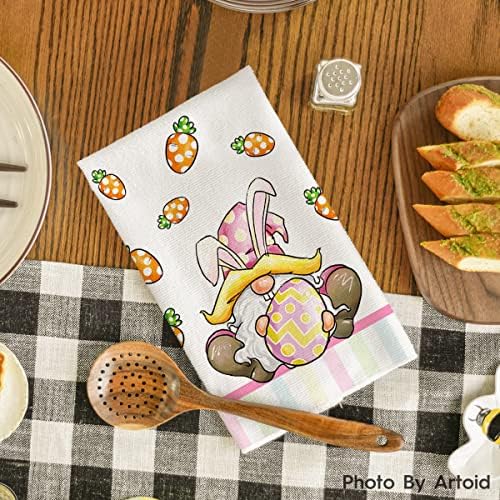 Modo Artóide Stripes Hip Hop Bunny Rabbits Gnomos Caminhão Ovos de Páscoa Toalhas de cozinha de prato, toalhas